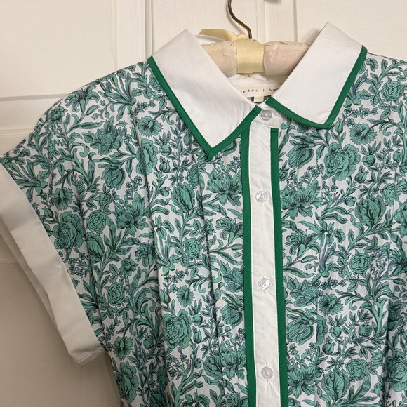 Large Entro Elegant Green Floral Dress - Picture 2 of 6